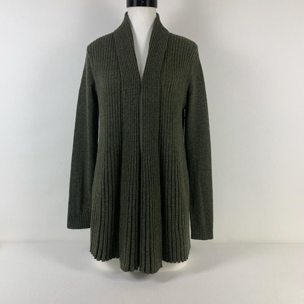Charter Club Luxe Green Cashmere Cardigan - Open Front, Size XS/S, Ultimate Comf